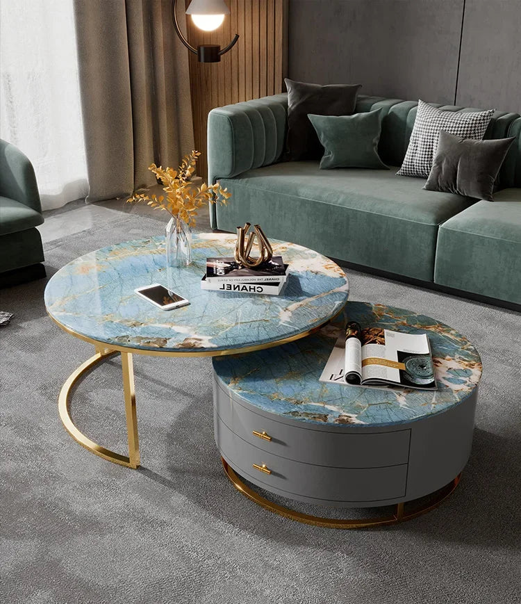 Trendige nordische Couchtische, moderne Aufbewahrung, luxuriöse, einfache, ästhetische Couchtische, einzigartige antike Kaffee-Tische, Hotelmöbel