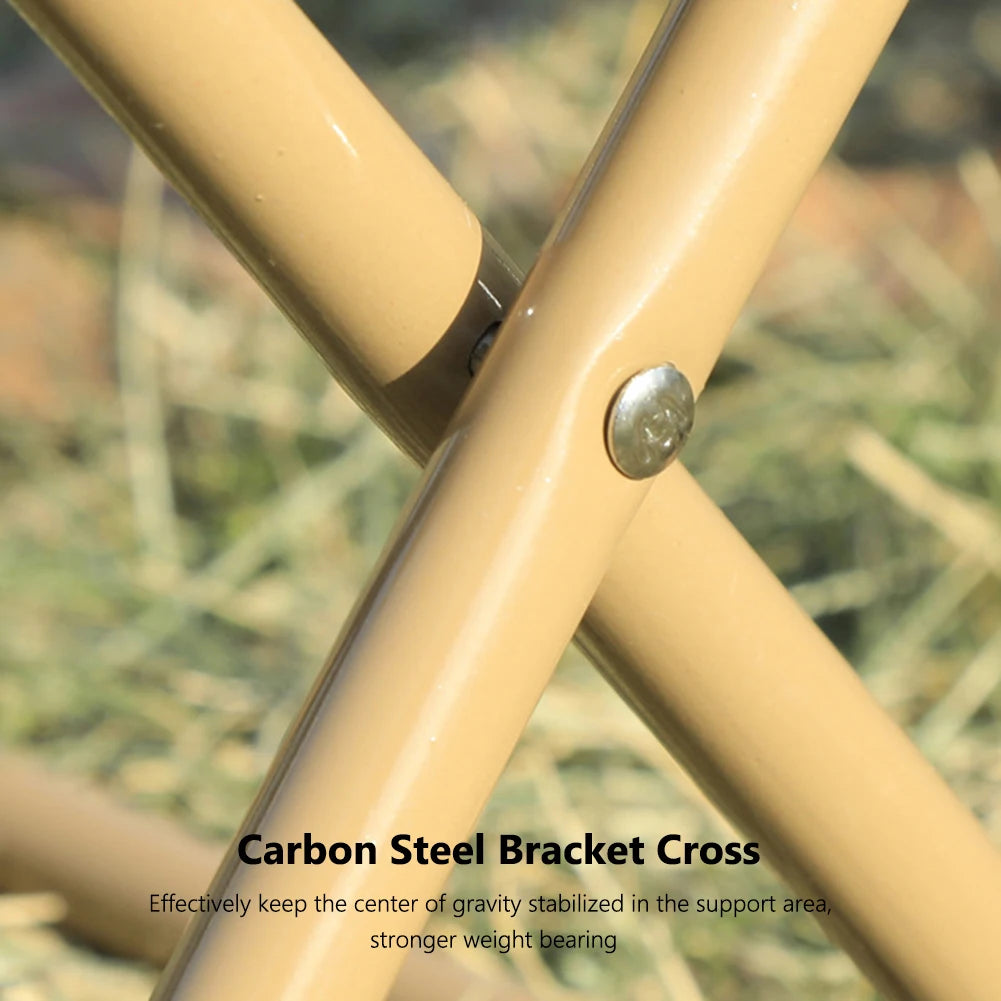 Outdoor-Klappstuhl mit Reißverschlusstasche und Netztasche, integrierter Aufbewahrungsstuhl, verschleißfest, für Picknick, Gartenarbeit, Grillen, Wandern