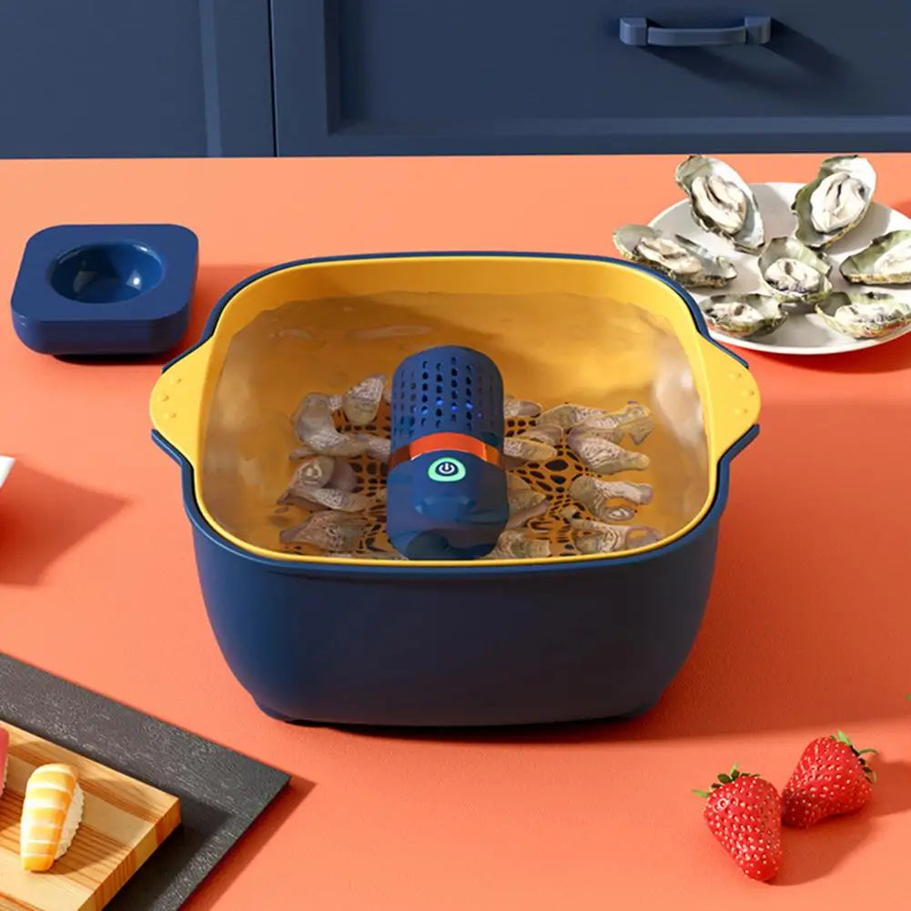 Obst- und Gemüsereinigungsmaschine, Lebensmittelreiniger, 3000 mAh, Obstreinigungsgerät, wasserdicht, für Obst, Gemüse, für Fleisch, Meeresfrüchte