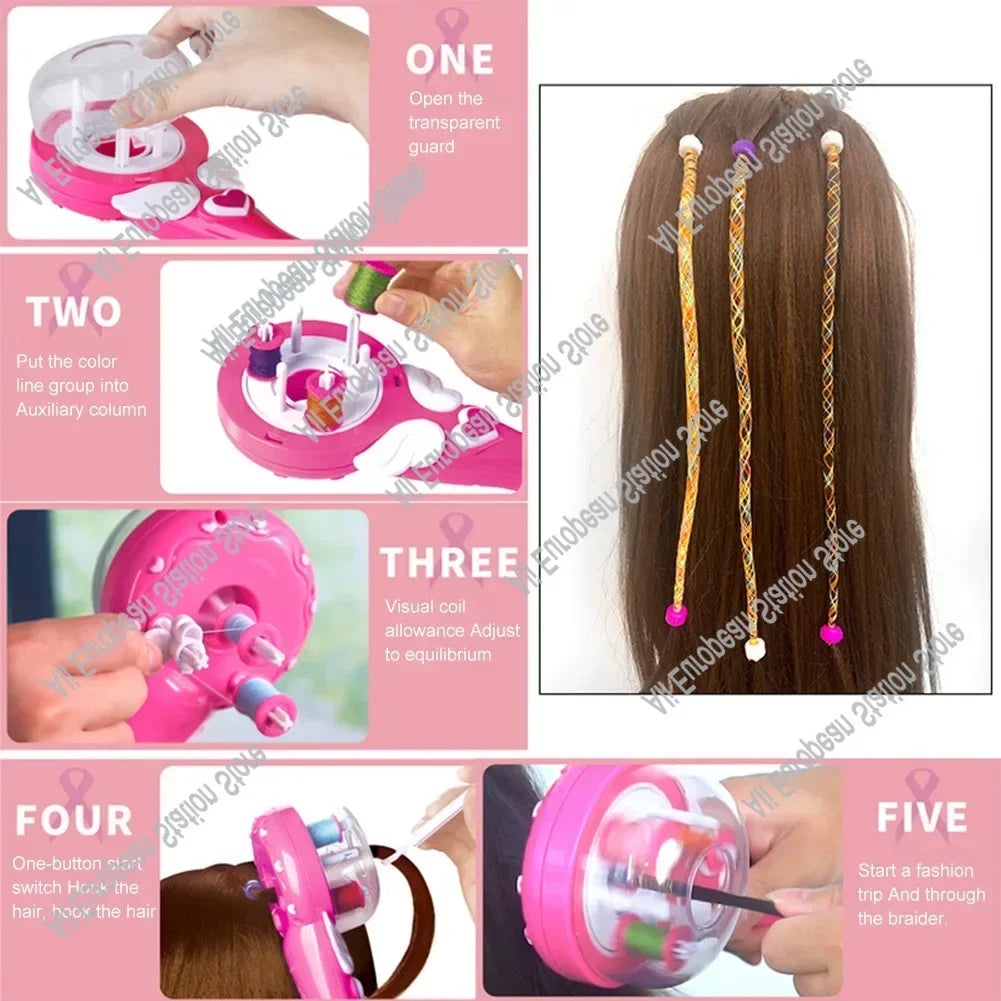 Kinder Mädchen Automatische Haar Flechter Elektrische Flechten Frisur Werkzeug Twist Gestrickte Maschine Geschenk Spielzeug Haar Styling Werkzeuge