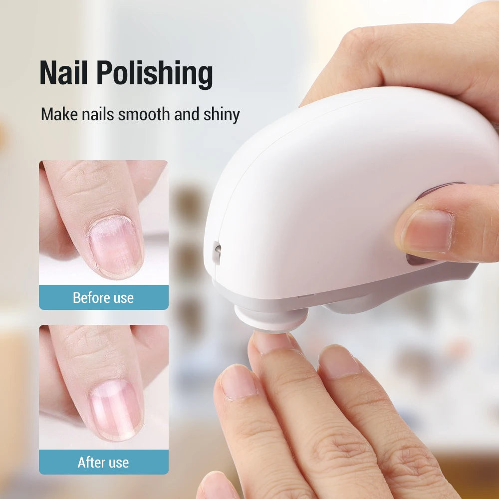 Elektrischer Nagelknipser, automatischer Aniküre-Trimmer mit Licht, für Erwachsene, Baby, Fingernagel, Zehenschere, Pediküre, Polieren, Nagelschneider