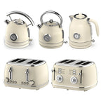 Retro-Frühstücksset, Geräte, 4-Scheiben-Toaster, elektrischer Wasserkocher und Toaster-Set, Saftmixer