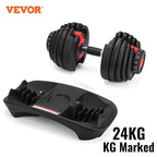 VEVOR 24KG Verstellbare Hantelsets, Hantelständer und Hantelgewicht