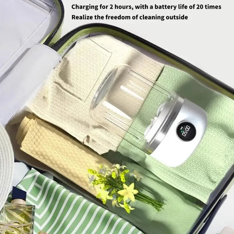 Wiederaufladbare, tragbare Mini-Waschmaschine für Reise-, Haushalts- und Babykleidung