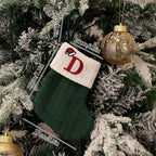 Weihnachtsstrumpf Stricken Schneeflocke Buchstaben Socken Weihnachtsdekoration für Zuhause Weihnachten Alphabet Stricksocke Neujahrsgeschenk