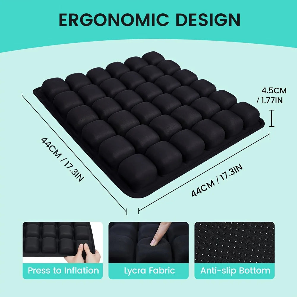 Air Bags Travel Cushion Lightweight Breathable Travel Seat Cushion High Rebound Pressure Portable 3D Air Cell Seat Cushion Decor