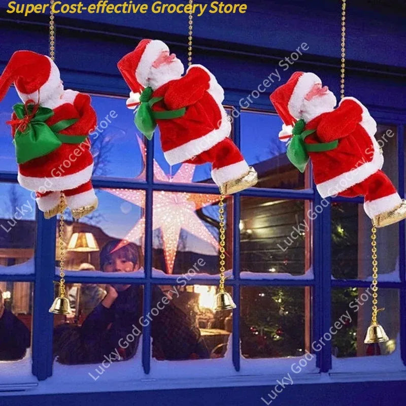 Elektrische Santa Claus Klettern Seil Leiter Mit Musik Santa Musical Spielzeug Für Weihnachten Baum Wohnkultur Geschenke Für Jungen Und Mädchen