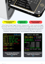 FNB58 USB-Tester, Voltmeter, Amperemeter, Typ C, Schnellladungserkennung, Auslöser, Kapazitätsmessung, Welligkeitsmessung