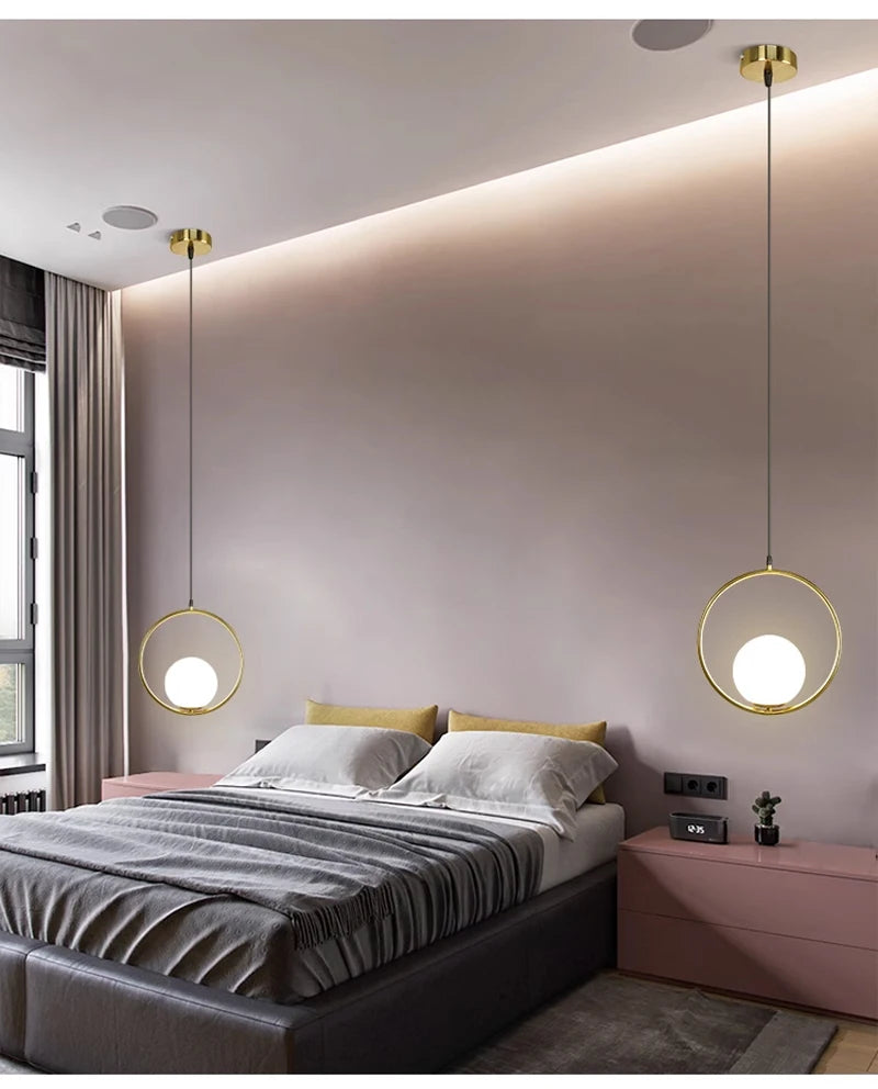 Nordische Glaskugel Pendel leuchten Messing schwarz Hängelampe modernes Wohnzimmer Esszimmer Schlafzimmer Dekor Decken leuchte Haus Lampen für Schlafzimmer Wohnzimmer Korridor Licht Balkon Lichter Decken leuchten