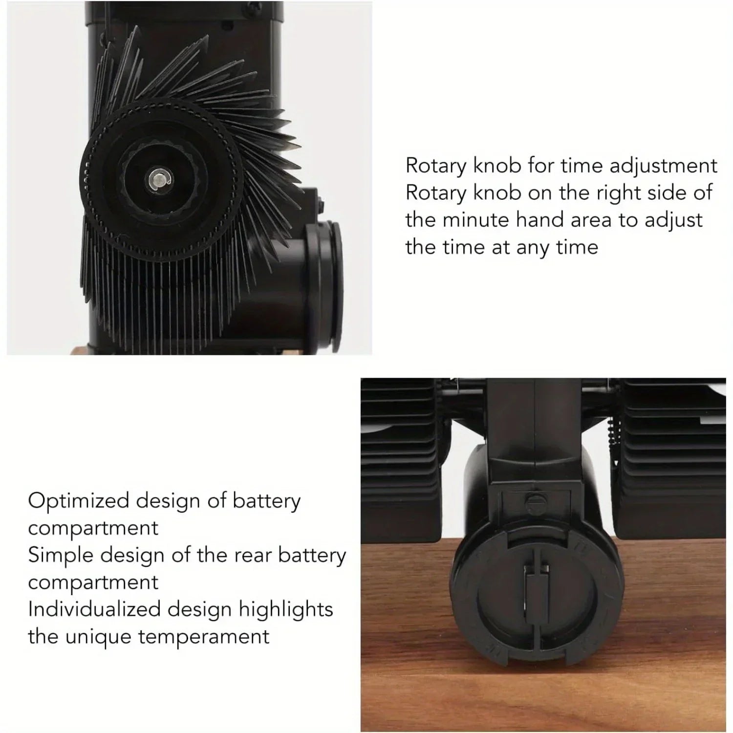 Batteriebetriebene mechanische Schmelzuhr, klappbare Schreibtischuhr, digitale Retro-Uhr mit automatischem rotierendem Rohr, zur Dekoration