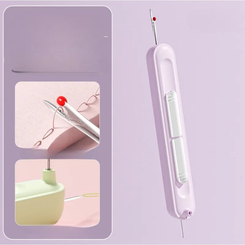 1/2 Stück 2-in-1-Nadeleinfädler, Nahttrenner, Nähentferner, dehnbare Nahttrenner für Handnähen, Nahtzubehör