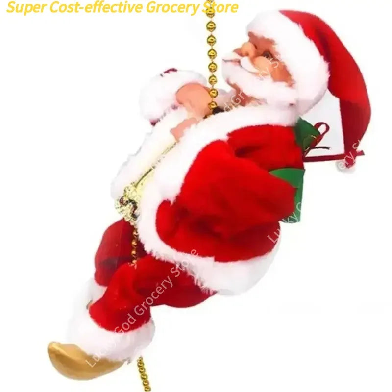 Elektrische Santa Claus Klettern Seil Leiter Mit Musik Santa Musical Spielzeug Für Weihnachten Baum Wohnkultur Geschenke Für Jungen Und Mädchen