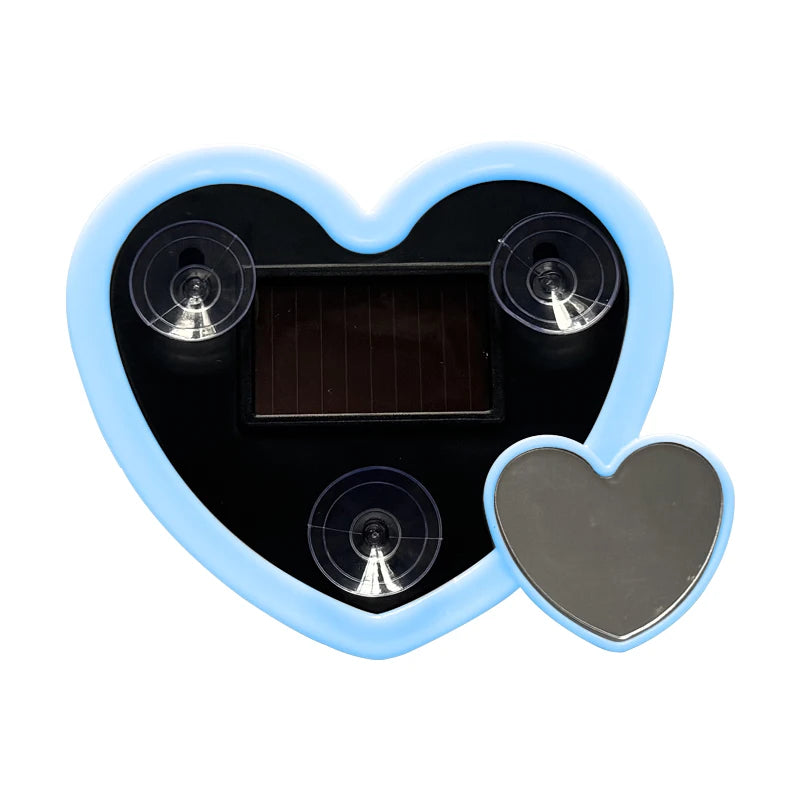 Neues solarbetriebenes Auto mit dreieckigen Fenstern, herzförmigen Neonlichtern, beleuchteten Heckscheiben, Innendekoration, Atmosphäre