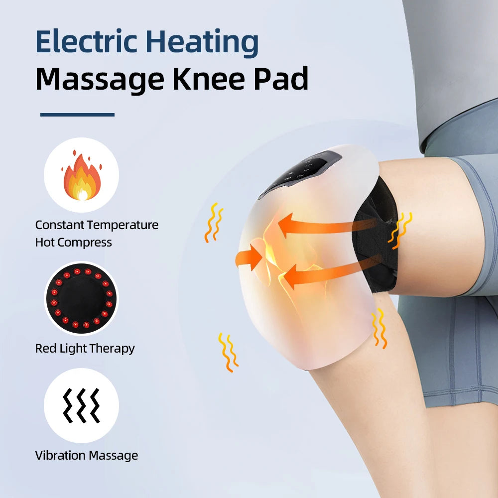 Drahtlose elektrische Heizung Knie Massage Pad Rot Licht Therapie Airbag Wrap Knie Massagegerät Heiße Kompresse Hohe Vibration Massage