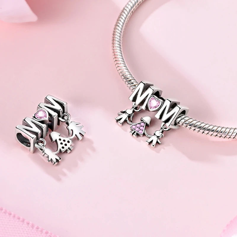 Rosa Charms Original 925 Sterling Silber Herz Schleife Parfüm Flasche Charms Perlen Anhänger Fit Armband DIY Frauen Schmuck Machen