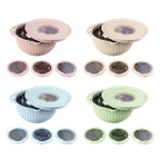 4-in-1-Siebschüssel mit Schneidwerkzeugen, drehbares Sieb, 2-lagiger ergonomischer Griff, vielseitige Gemüsewaschschüssel