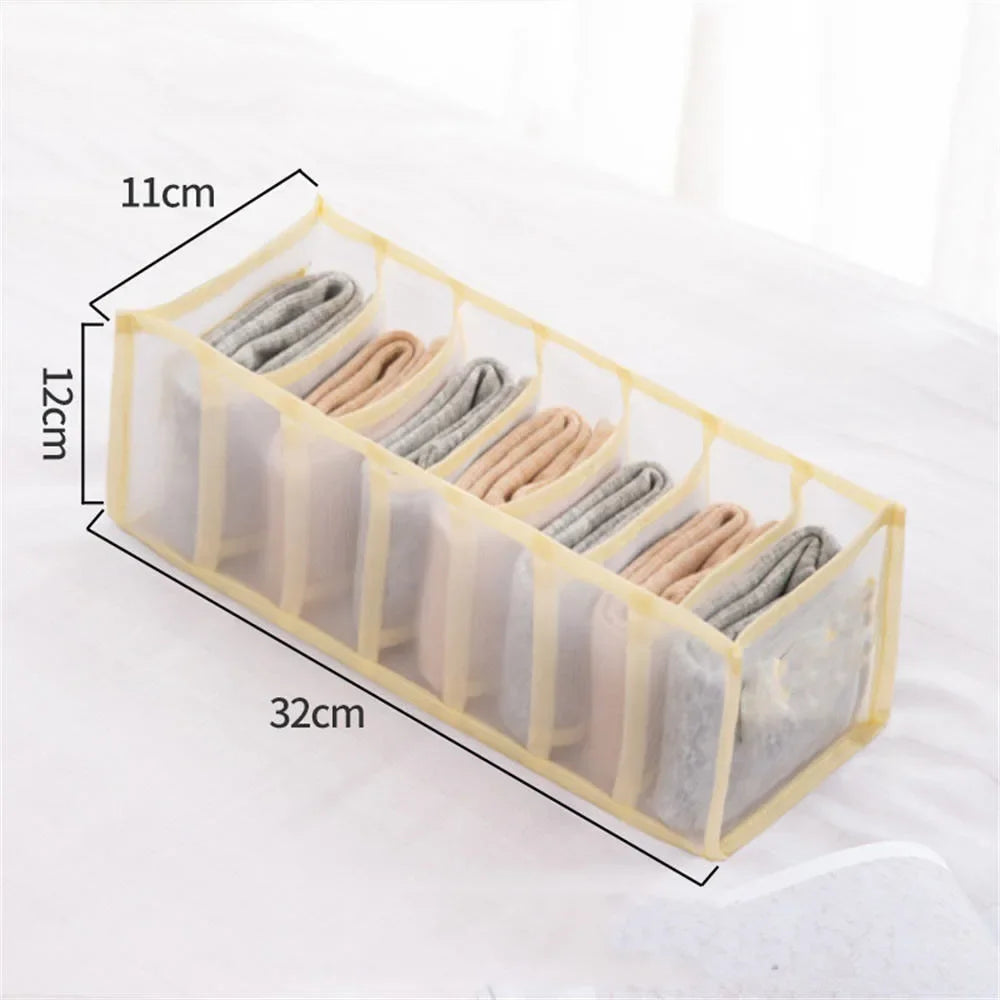 Kleider-Organizer, Jeans- und Hosen-Aufbewahrungsbox, Kleiderschrank-Schubladen-Organizer für Unterwäsche, BHs, Krawatten, T-Shirts und Socken, Organisationssystem