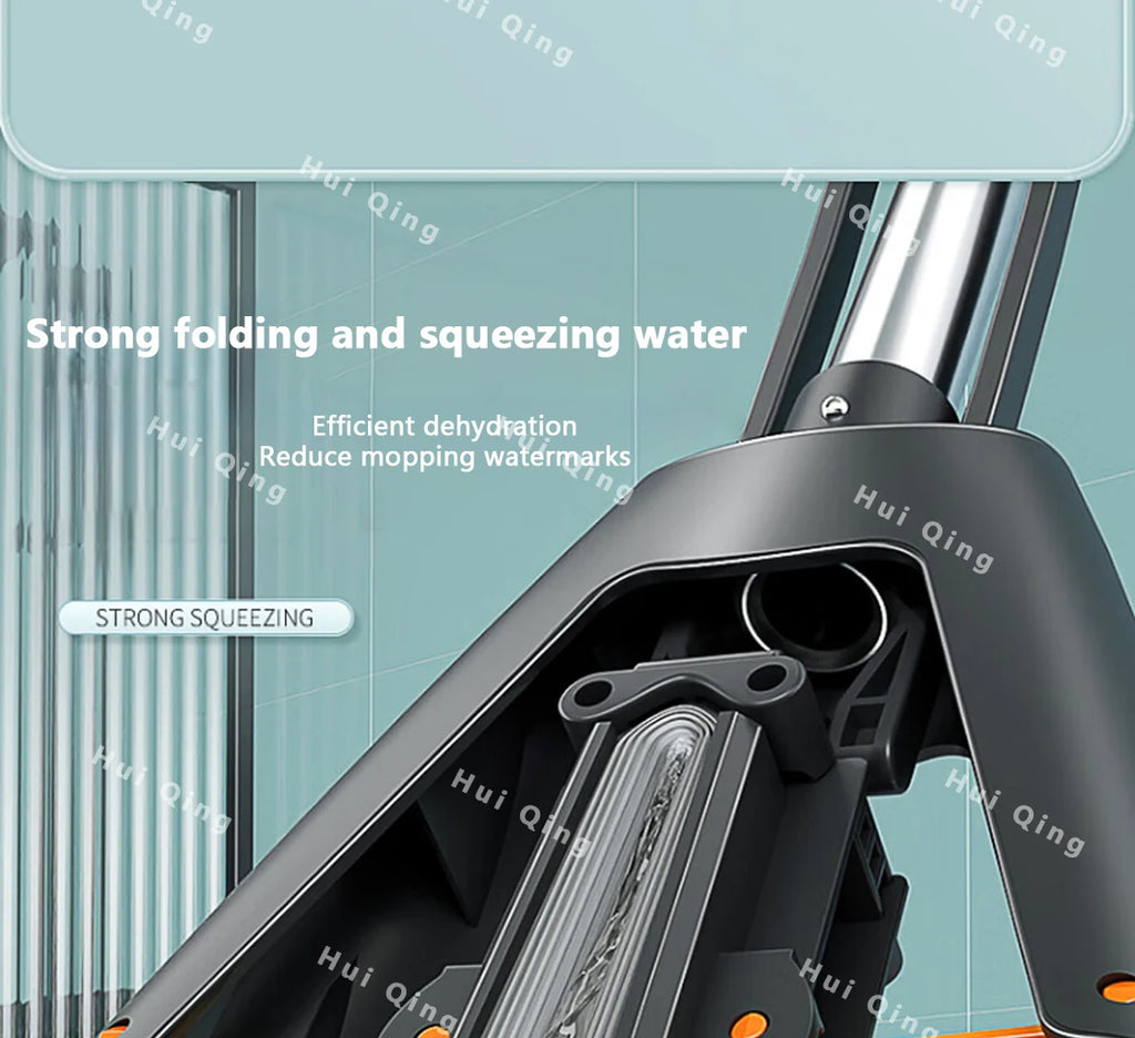 Gepresster selbstentleerender Gummi-Baumwollmopp, freihändiger magischer selbstreinigender Flachmopp, wiederverwendbarer Schwamm, Haushalts-Bodenreinigungswerkzeug