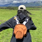 Kawaii Anime Rucksack im Cowboy-Hut-Design – Kunstleder, Cosplay & Schule | Geschenk für Mädchen