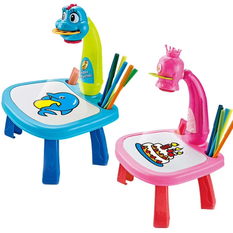 Malbrett-Spielzeug für Kinder, LED-Projektor