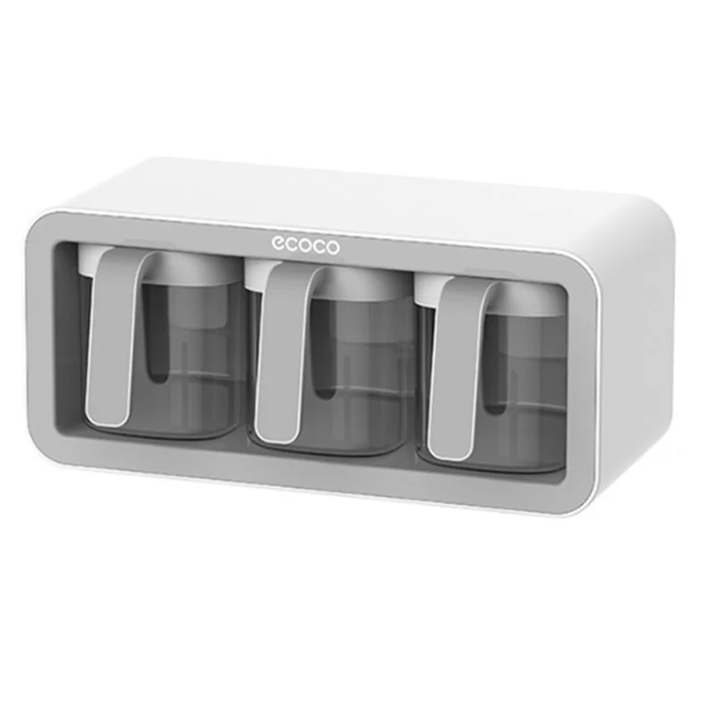 ECOCO Gewürzbox zur Wandmontage, Gewürzregal, Gewürz-Organizer, Küchenzubehör, Salzglas, Shaker-Behälter