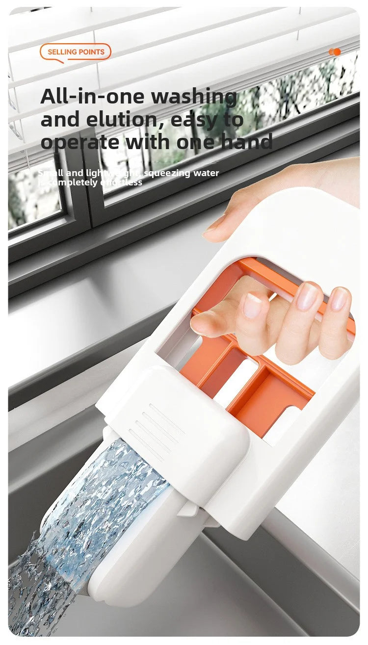 Mini-Schwammmopp, handfreies Waschen, tragbarer Mini-Mopp mit super saugfähigem Mopp für die Reinigung von Schreibtischböden, Badezimmern, Küchen, Glas und Autos