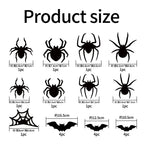 9/12 Stück 3D-LED-Fledermaus-Halloween-Dekorationen für Zuhause, Spinnen-Nachtlicht-Aufkleber für Garten, Hinterhof, Party, festliches Partyzubehör