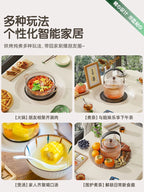 Multifunktionaler Couchtisch aus massivem Holz, hochwertiger integrierter Tisch mit Elektrogehäuse für Herd, Tee und Grill