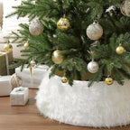 1pc Weihnachtsdekorationen Vertikal Gestreiften Plüsch Gestrickte Weihnachtsbaum Röcke Festival Ornamente Geschenke Schaffen Atmosphäre Einfach