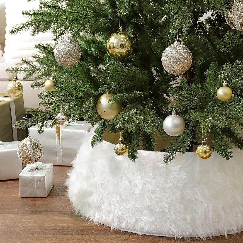 1pc Weihnachtsdekorationen Vertikal Gestreiften Plüsch Gestrickte Weihnachtsbaum Röcke Festival Ornamente Geschenke Schaffen Atmosphäre Einfach