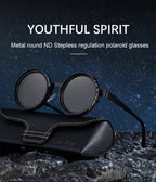 Ah-Mee ND2-400 Sonnenbrille – Polarisiert, 9 Stufen, UV400, Punk-Stil, Unisex