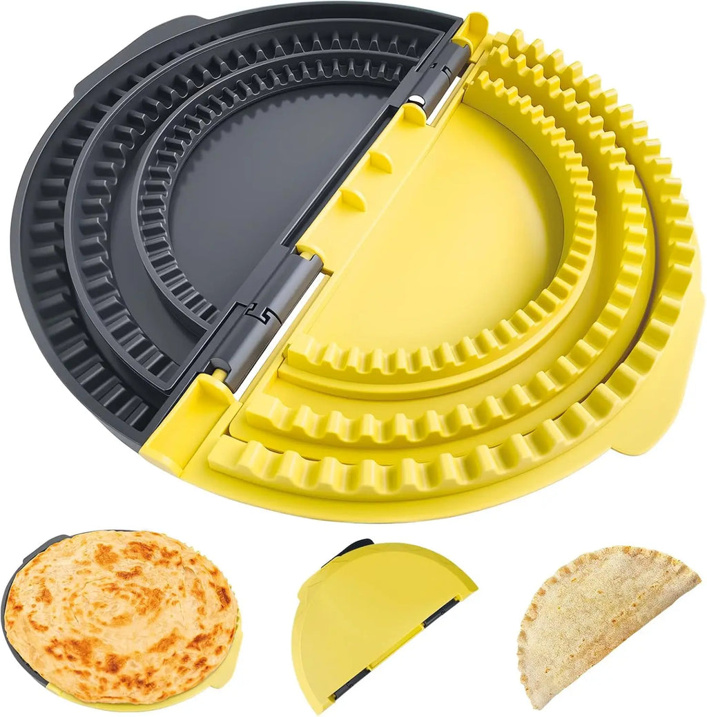 3-in-1 Tortilla Sealer, Tacos Tortilla Crimper Maker, einstellbare Größe, für 6"-10" Kruste, machen versiegelte Quesadillas, Tacos, Burritos