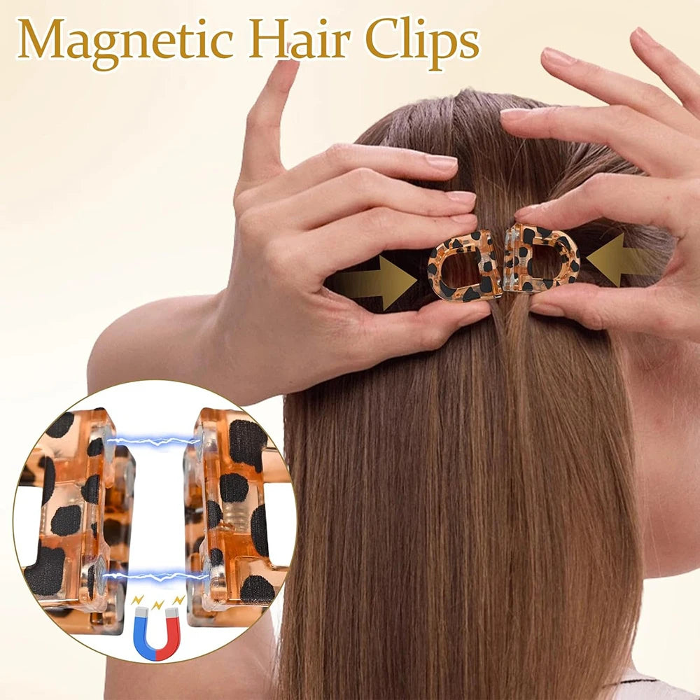 Magnetische Haarklammern – Starker Halt, Kein Knicken, 2-in-1 Design | Alle Haartypen | 4 Farben