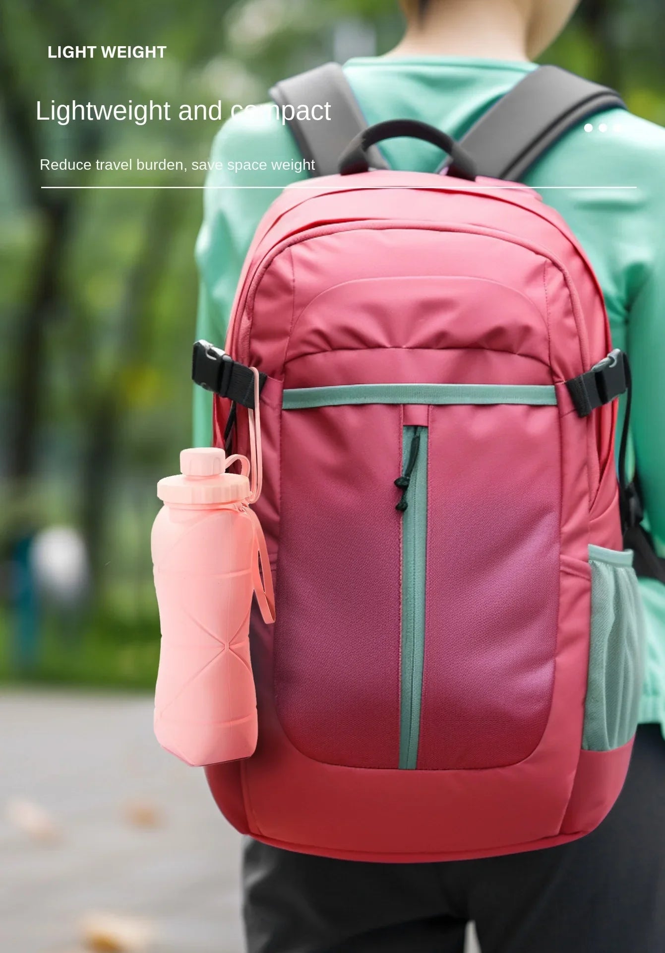 Zusammenklappbarer Silikonbecher, großes Fassungsvermögen, 600 ml, für Outdoor-Reisen, Sport, tragbar, hochtemperaturbeständig, Wasserbecher in Lebensmittelqualität