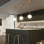 Nordische Glaskugel Pendel leuchten Messing schwarz Hängelampe modernes Wohnzimmer Esszimmer Schlafzimmer Dekor Decken leuchte Haus Lampen für Schlafzimmer Wohnzimmer Korridor Licht Balkon Lichter Decken leuchten