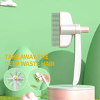 Pflegekamm für Haustiere – Haarkamm für Hunde |   Rotationsdesign Haustier-Ösenkamm mit Entriegelungstaste