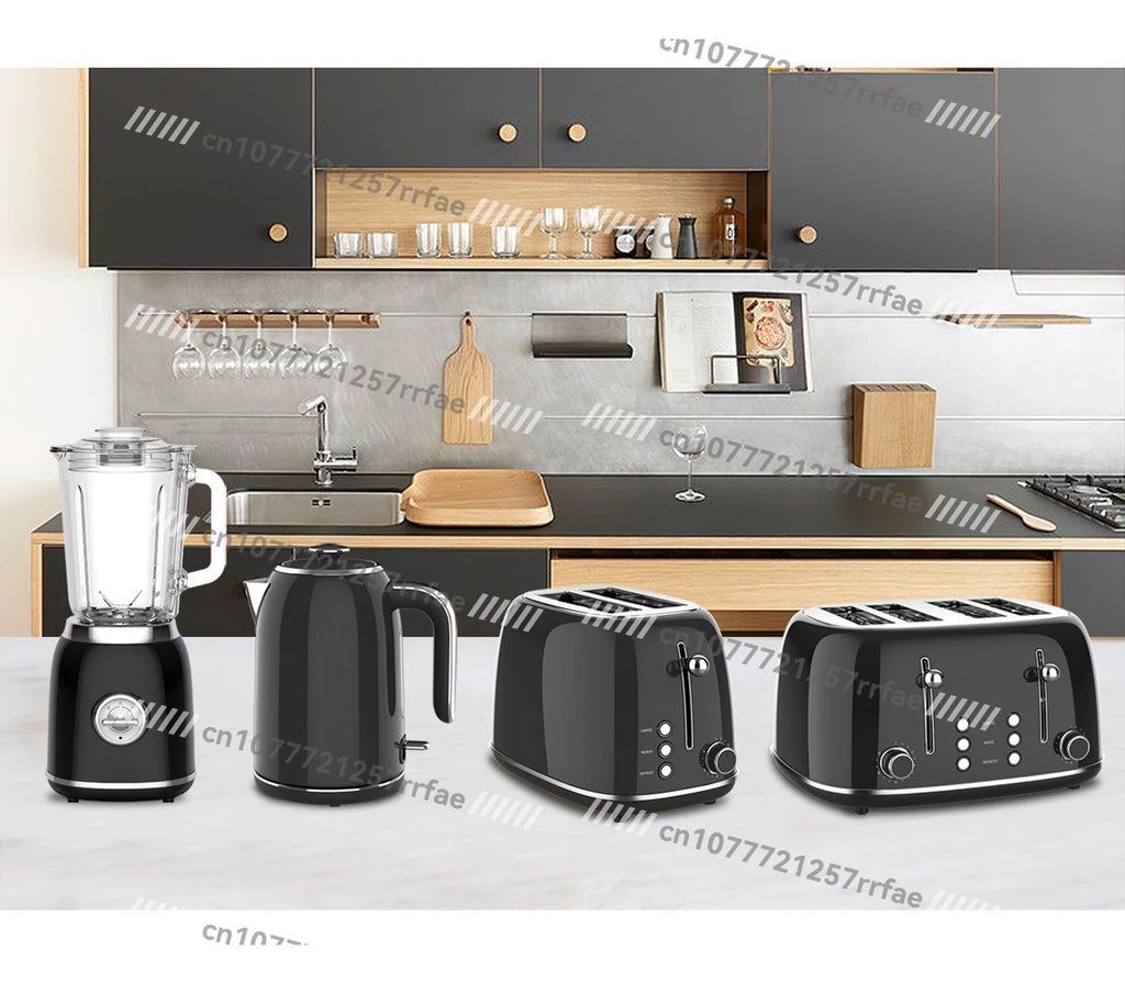 Kaffeemaschine Haushaltsgeräte Set Retro Toaster Edelstahl Elektrische Kaffeemaschine und Toaster Set