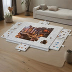Puzzlebrett mit 6 Schubladen & Ständer – 2-in-1, Filzoberfläche, 1000+ Teile, neigbar