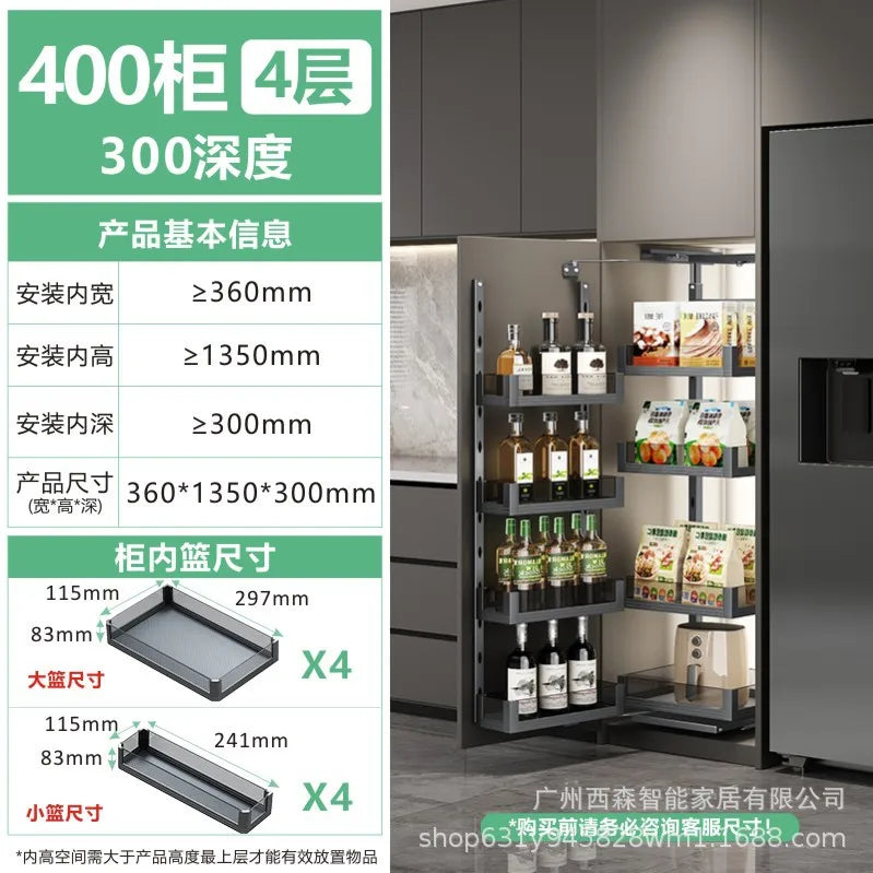 Küchenkorb, Hochschrank, Snack-Schrank, Verbindungskorb, Küchenaufbewahrung, Dämpfungskorb