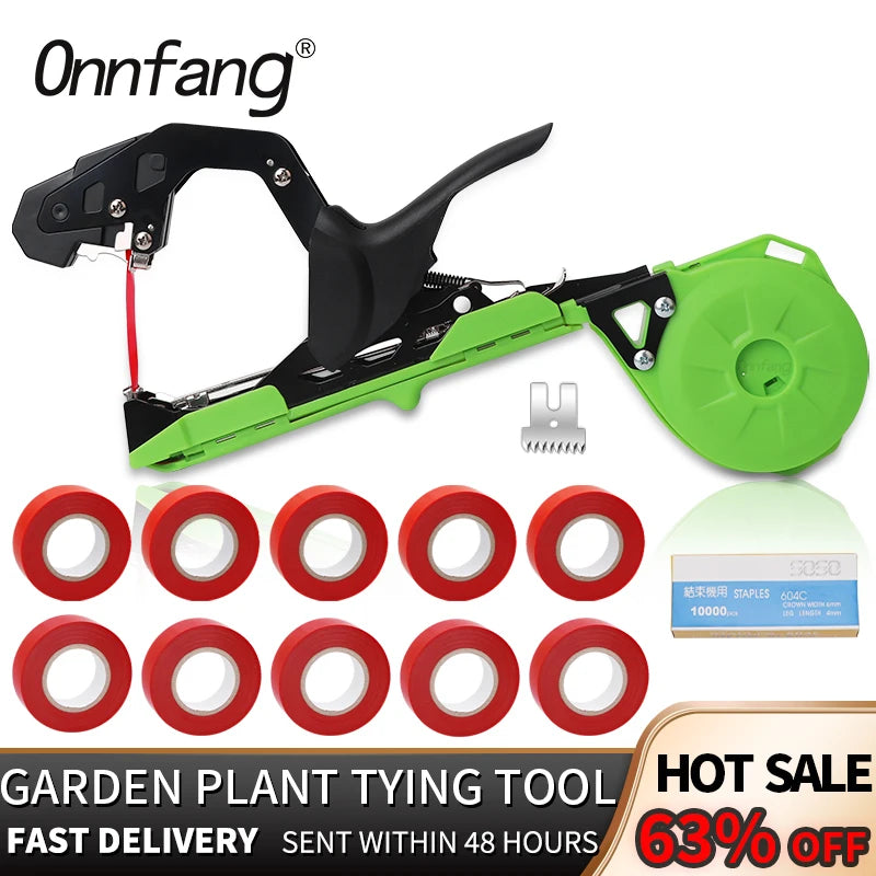 Onnfang Garten- Handbindemaschine, leichtes Gartengerät, Pflanzenbindegerät