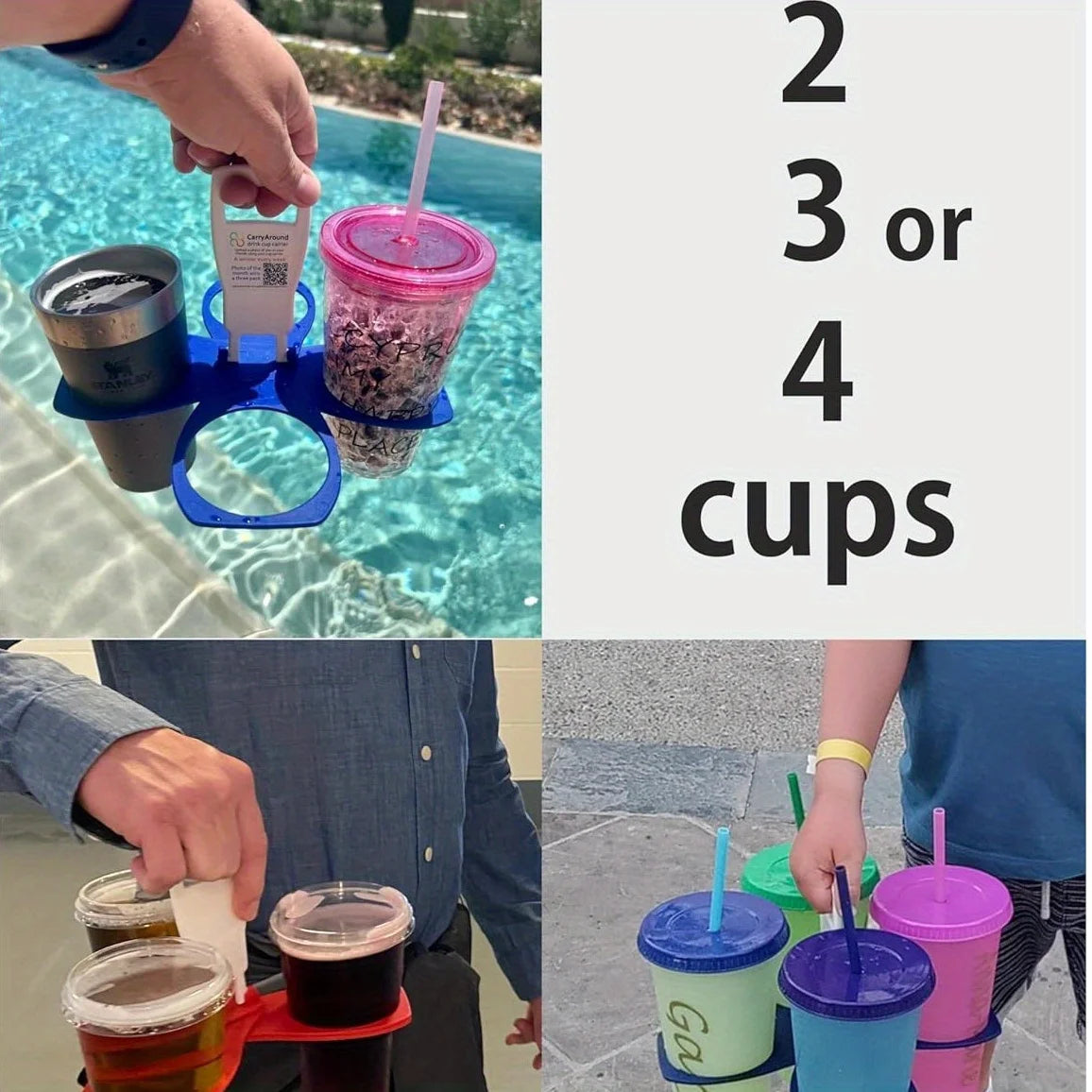 Faltbares Getränketablett – Doppelter Halter für Kaffee, Soda & Bier