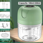 Mini-USB-Knoblauchpresse, kabellos, 100/250 ml, Gemüse-, Chili- und Fleischwolf, Küchenhelfer