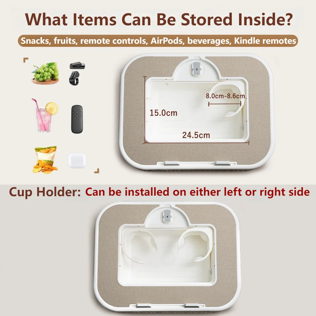 Oatsbasf Kissenständer mit Stauraum 360° °   Drehbarer Clip-Ständer für 4,7–13 Zoll große Telefon-Tablets, Kindle 15 Zoll Laptop-Kissen, Schoßschreibtisch