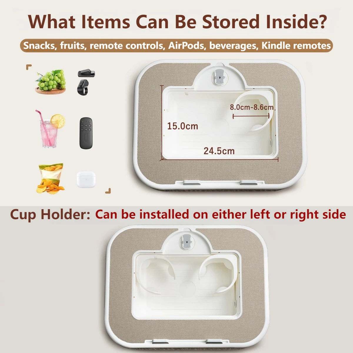 Oatsbasf Kissenständer mit Stauraum 360° °   Drehbarer Clip-Ständer für 4,7–13 Zoll große Telefon-Tablets, Kindle 15 Zoll Laptop-Kissen, Schoßschreibtisch