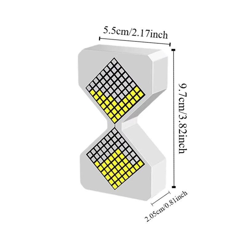 Elektronische LED-Sanduhr im Cyber-Stil, 1–30 Min. Timer mit Schwerkrafterkennung, DIY digitale Sanduhr, Technologie, Sinn für Heimdekoration