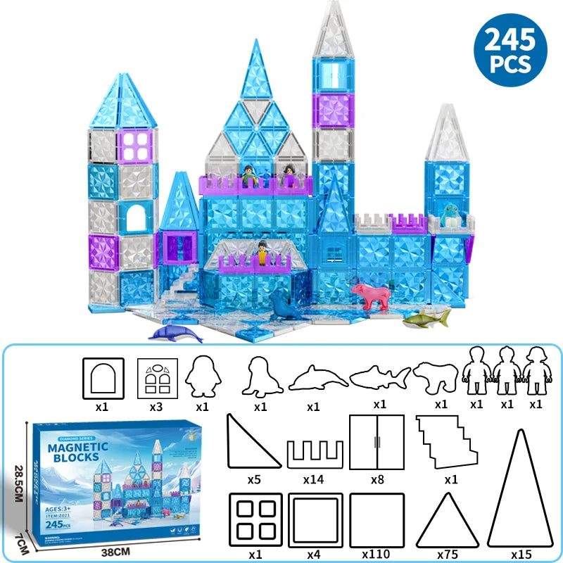 Kinderspielzeug, magnetische Fliesen, Frozen-Set, Klassenzimmer-Essentials, Magnet-Bauspielzeug für Kleinkinder, Vorschule, Montessori-Lernspiele für