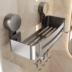 Badezimmer-Ecklagerregal, Saugnapf, Halterung an der Wand, Dusch-Caddy-Box, abnehmbares Badezimmer, Küche, Toilette, Organizer-Rack