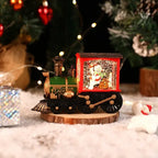 2026 Weihnachtsgeschenk Weihnachten Kristallkugel Ornamente LED-Leuchten Zug Weihnachtsmann Frohe Weihnachten Dekoration für Home Party Weihnachten