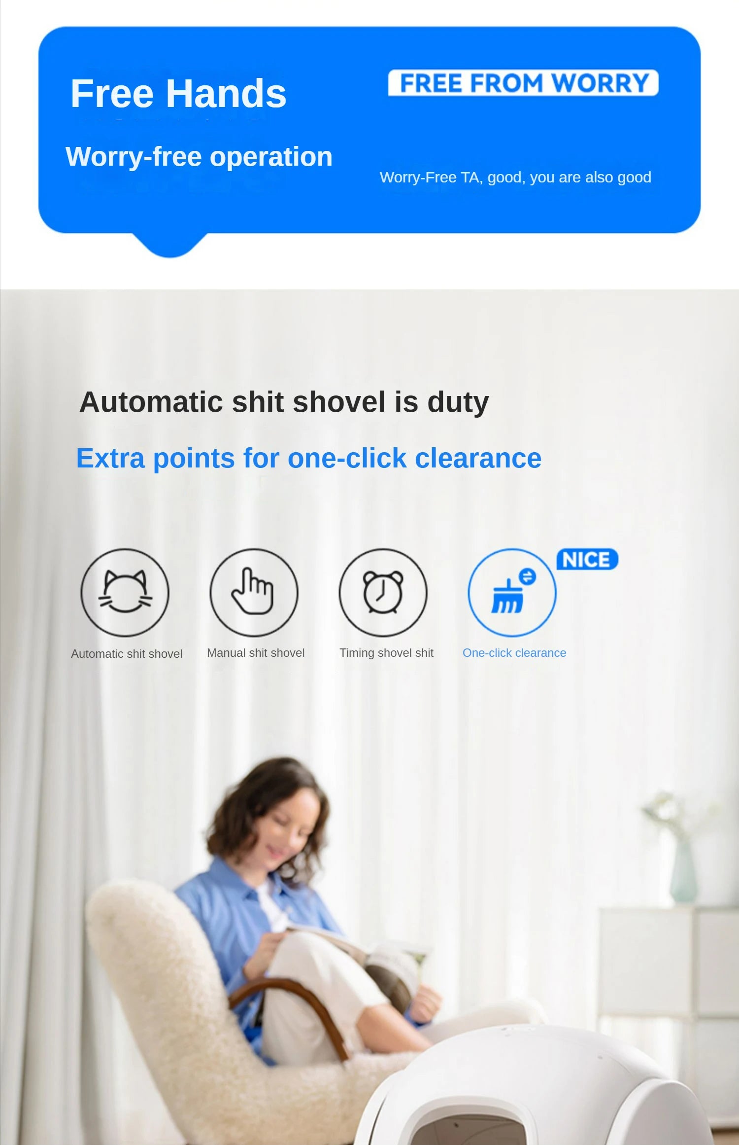 CATLINK Selbstreinigende Katzentoilette, automatische Toilette für Katzen, großer geschlossener Sandkasten, Katzenhaustier, intelligente Artikel, Arenero Gato Cerrado Katzentoilette