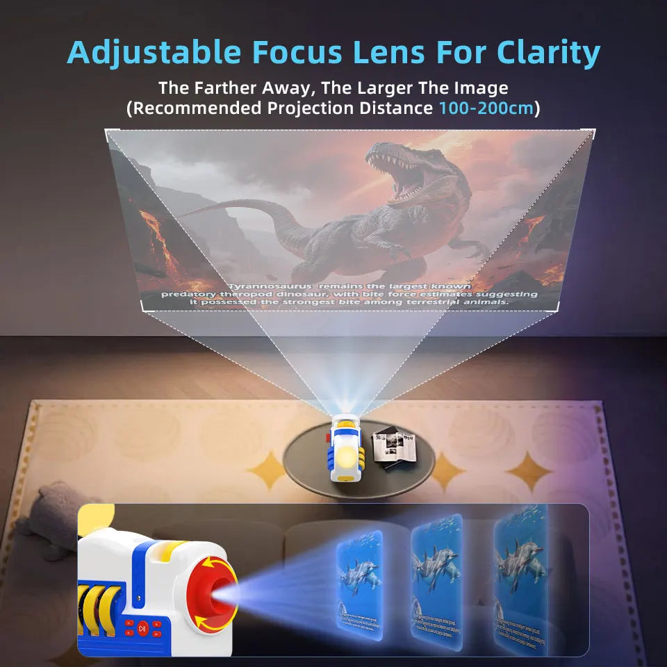 Story-Projektionsmaschine, Nachtlicht, integrierte 4 Audio-Story-Karten, Geschenk für Kleinkinder und Kinder, Mädchen, Jungen ab 3 Jahren